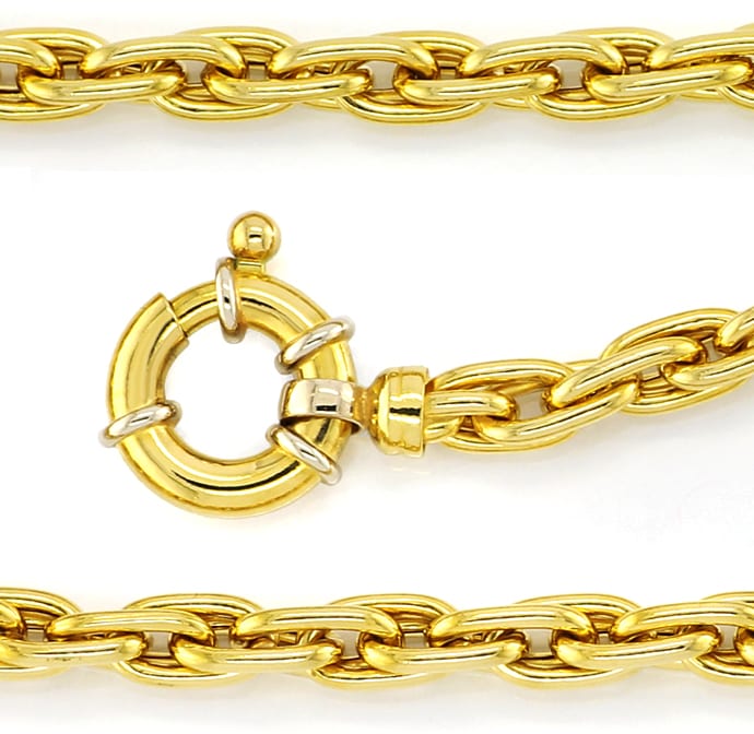 Foto 2 - Modische Doppelanker Halskette 50cm lang in 750er Gold, K3381