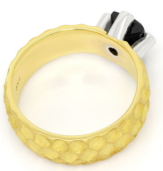 Foto 3 - Designer-Ring mit Schwarzem Diamant 1,53 Carat 18K Gold, R4837
