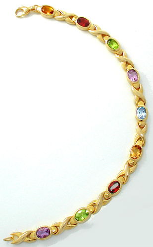Foto 3 - Gold-Ring Gold-Armband, Viele Top Edelsteine, S7490